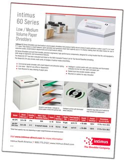 intimus 60 cp4 low-volume office shredder